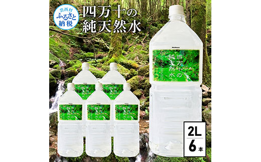 四万十の純天然水 2L×6本 水 天然水 軟水 ナチュラルミネラルウォーター 6000円 モンドセレクション金賞受賞 健康 おいしい お水 飲みやすい おすすめ ご家庭用 ご自宅用 まとめ買い 故郷納税 返礼品 高知 四万十川 清流 常温配送