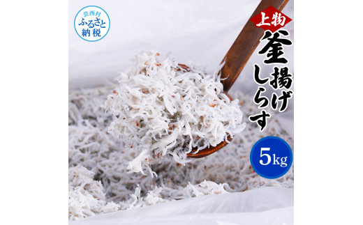 上物釜揚げシラス1kg×5個 合計5kg しらす シラス 釜揚げ 新鮮 塩分控えめ 赤ちゃん 子供 離乳食 しらす丼 海鮮丼 お茶漬け ごはん 冷凍配送 大量 しらすピザ 海鮮