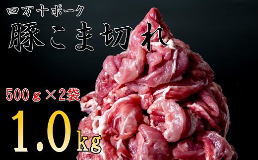 ◆丁度いい1.0kg◆四万十町産◆新鮮国産ブランド豚こま切れセット Adf-A24