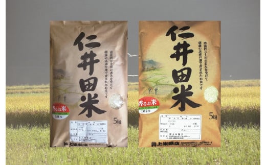 ◎令和6年産◎絶妙なバランスが大好評！井上米穀店のオススメ２点10kgセット（5kg×２セット）／Bib-A02 