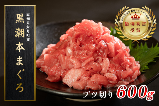 【高知県大月町産 本マグロ】 ブツ切り 600g