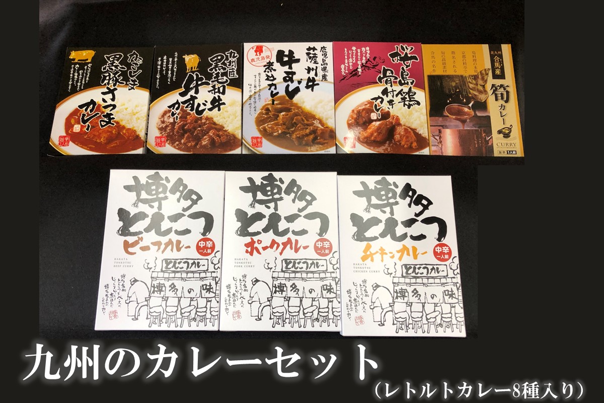 九州のカレーセット(レトルトカレー8食入り)