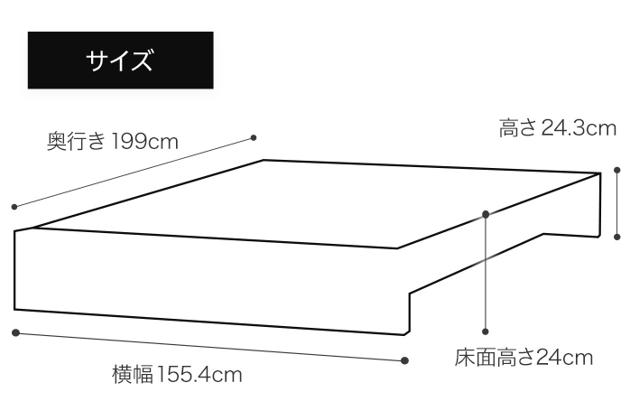 開梱・設置】ベッドフレーム （Lowタイプ+B） ワイドダブルサイズ