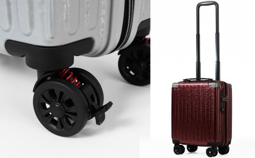 [PROEVO] スーツケース 機内持ち込み対応 ストッパー付き 拡張機能 8輪 静音 隠し拡張 S (SP-ワイン) [10012A]　AY226