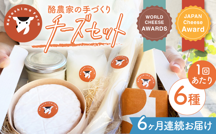 【6回定期便】 ナカシマファームのおすすめ チーズ 6種セット NAJ006