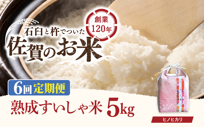 【6回定期便】 令和6年産  佐賀県産 ヒノヒカリ 5kg【一粒】NAO058