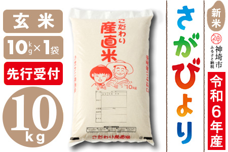 【令和6年産 新米先行受付】さがびより 玄米 10kg【米 お米 コメ 玄米 10kg おいしい ランキング 人気 国産 ブランド 地元農家】(H061311)