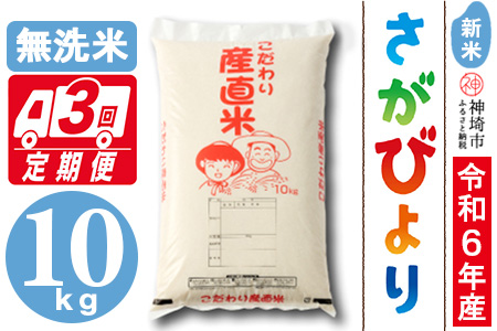 令和6年産 新米】さがびより 無洗米 10kg【3ヶ月定期便】【米 お米 コメ 無洗米 おいしい ランキング 人気 国産 ブランド お得  地元農家】(H061320)｜ふるラボ