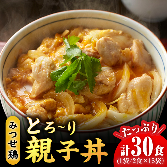 ＜たっぷり30食分！＞みつせ鶏親子丼セット 1袋2食入り×15袋 吉野ヶ里町/ヨコオフーズ [FAE122]