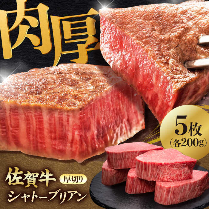 佐賀牛ヒレシャトーブリアン　200g×5枚 吉野ヶ里町/久田精肉店 [FDN009]