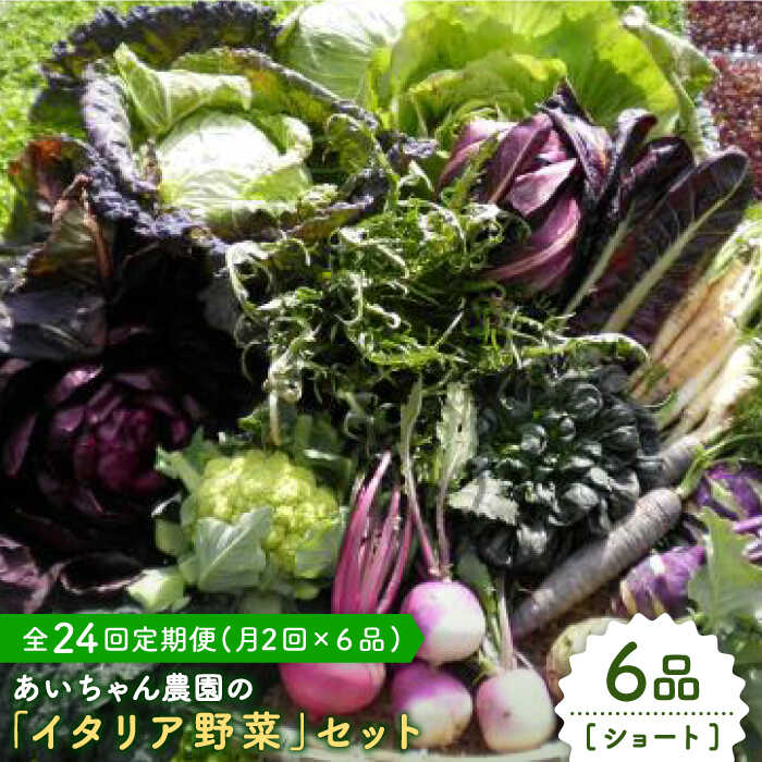 【6品 / 24回定期便】農薬に頼らない！カラダにやさしい「イタリア野菜」セット（ショート）吉野ヶ里町/吉野ヶ里あいちゃん農園[FAA015]