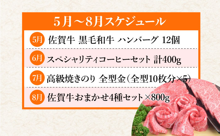 全12回定期便】＜豪華！まんぞく！まんぷく！＞佐賀牛 うなぎ含む 吉野ヶ里町バラエティー定期便Aコース [FZZ013]｜ふるラボ