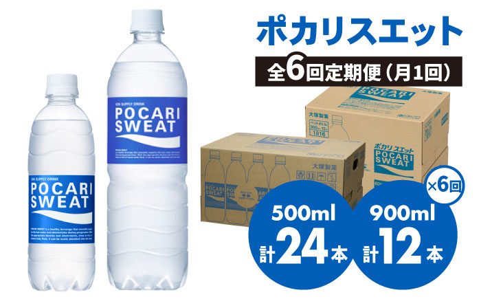 熱中症対策】＜6回定期便＞ 500ml×24本 900ml×12本セット