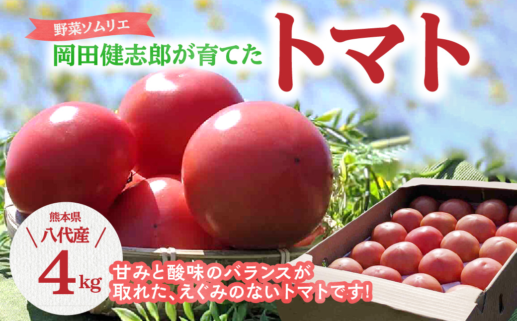 野菜ソムリエ岡田健志郎が育てた トマト 4kg