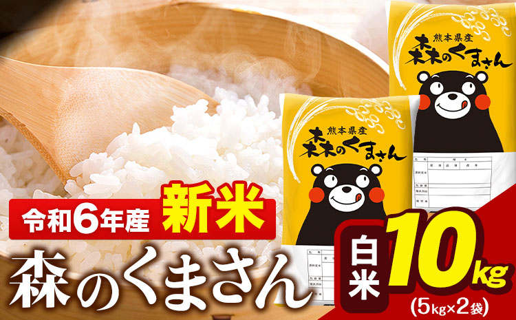 令和6年産 新米  森のくまさん 10kg 5kg × 2袋  白米 熊本県産 単一原料米 森くま《11月-12月より出荷予定》送料無料