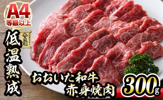 おおいた和牛 赤身 焼肉 (300g) 国産 牛肉 肉 霜降り 低温熟成 肩 モモ A4 和牛 ブランド牛 BBQ 冷凍 大分県 佐伯市【DH240】【(株)ネクサ】