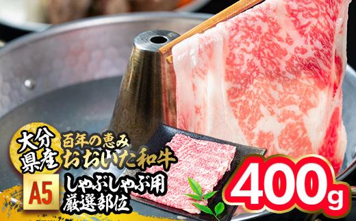 百年の恵み おおいた和牛 A5 しゃぶしゃぶ用 厳選部位 (400g) 国産