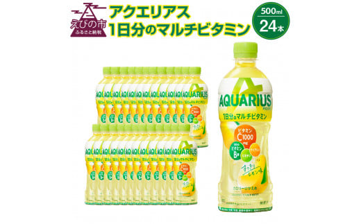 アクエリアス 1日分のマルチビタミン PET 500ml×24本 1ケース[コカコーラ] 水分補給 スポーツ飲料 清涼飲料水 常温 AQUARIUS コカ・コーラ 熱中症対策 送料無料