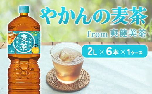 やかんの麦茶from爽健美茶PET 1ケース 2L×6本[コカコーラ] 日本茶 お茶 麦茶 ペットボトル カフェインゼロ 常温 送料無料 こども 美容 むくみ