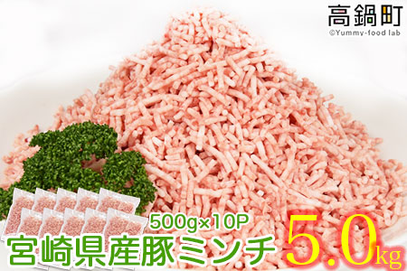＜宮崎県産豚ミンチ5.0kg＞2か月以内に順次出荷します