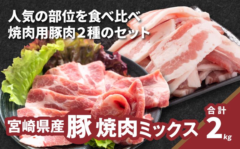 焼肉ミックス(バラ500g×2・肩ロース500g×2)計2kg K16_0120