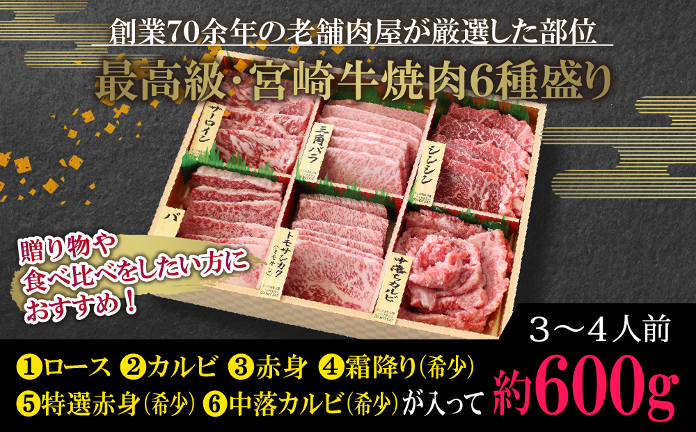 宮崎牛特選食べ比べ焼肉6種盛り｜ふるラボ