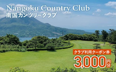 南国カンツリークラブ利用クーポン券（3,000円分）　K160-FT001