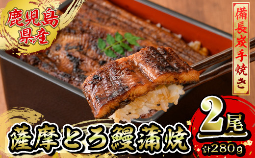 薩摩とろ鰻蒲焼2尾　280g（140g×2）